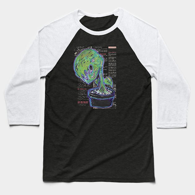 Monster 9 Audrey II Baseball T-Shirt by hh5art